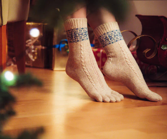Knitido Biwa Cotton Beige Blue - Calzado Barefoot